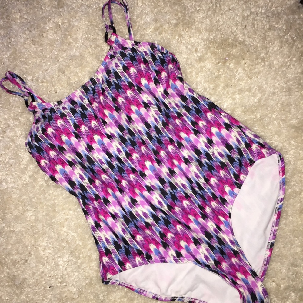 Catalina multicolored one piece swim suit medium